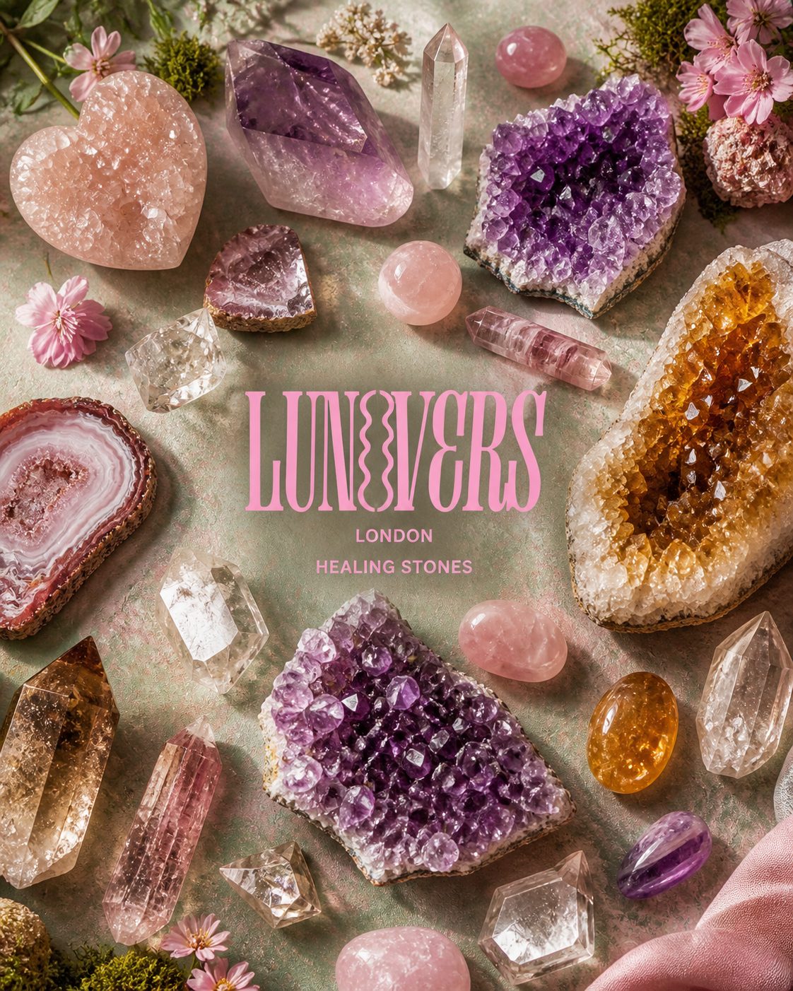 Lunovers crystal healing imagery by Saint Ego Studio